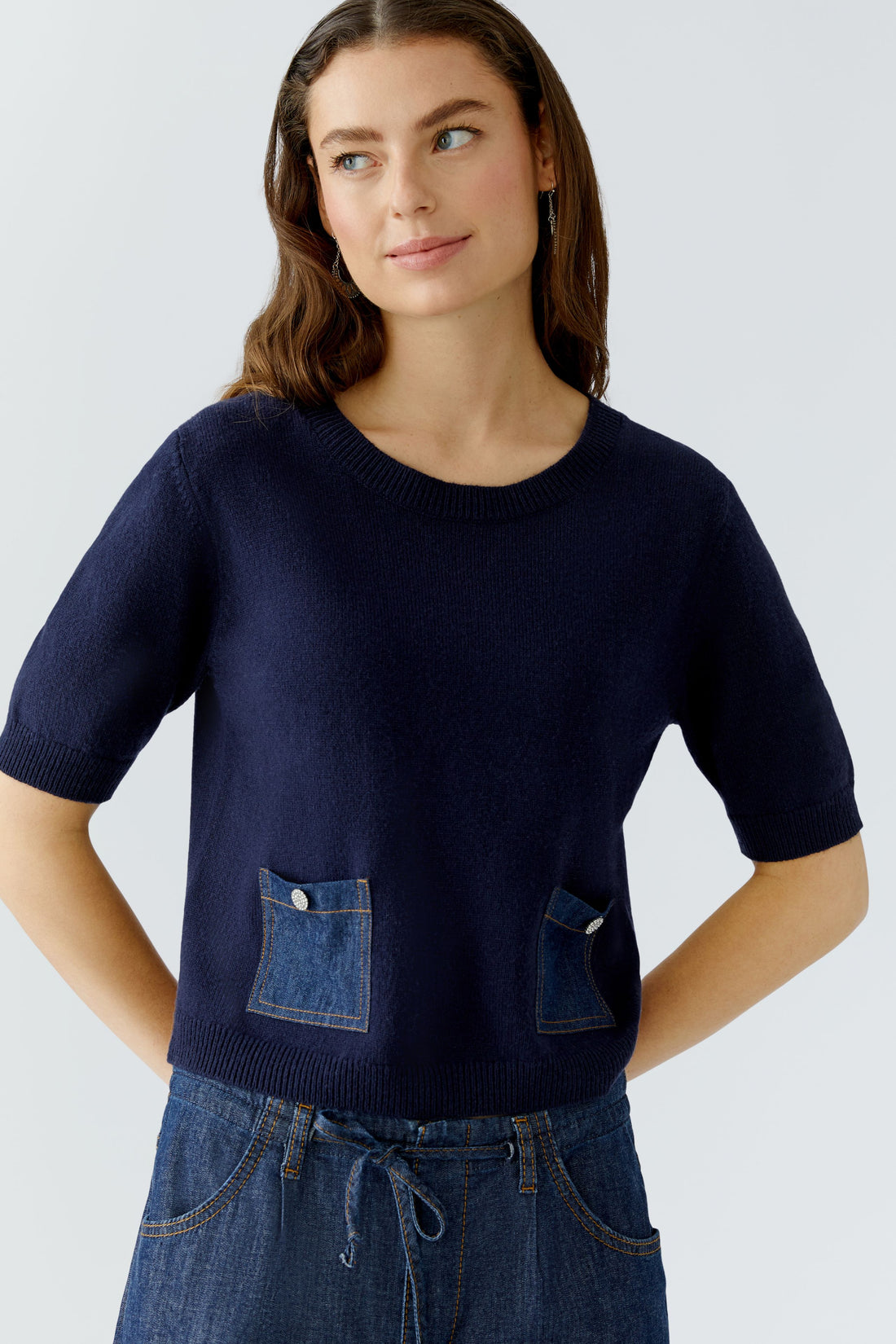 Oui- Denim Pocket Knit