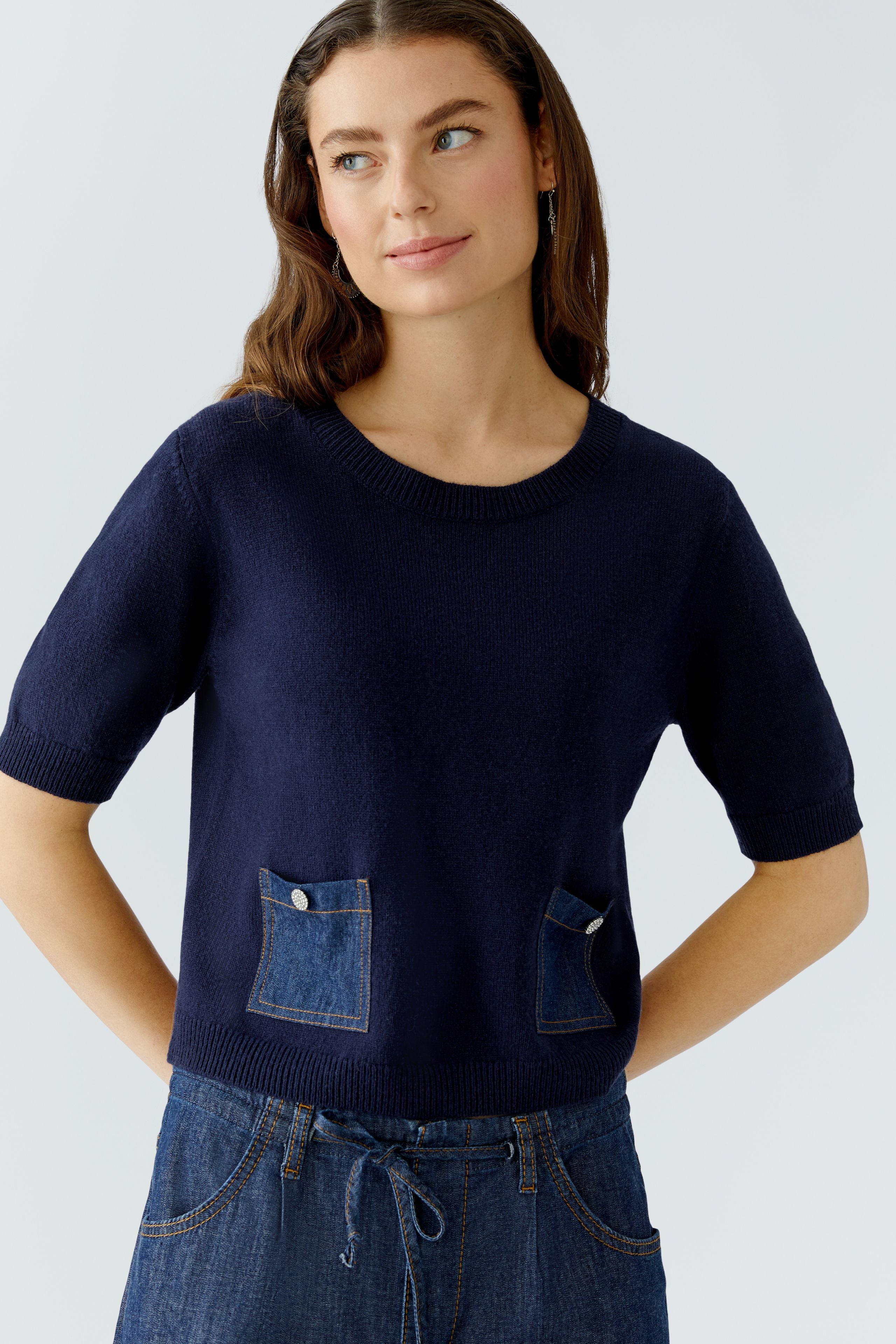 Oui- Denim Pocket Knit