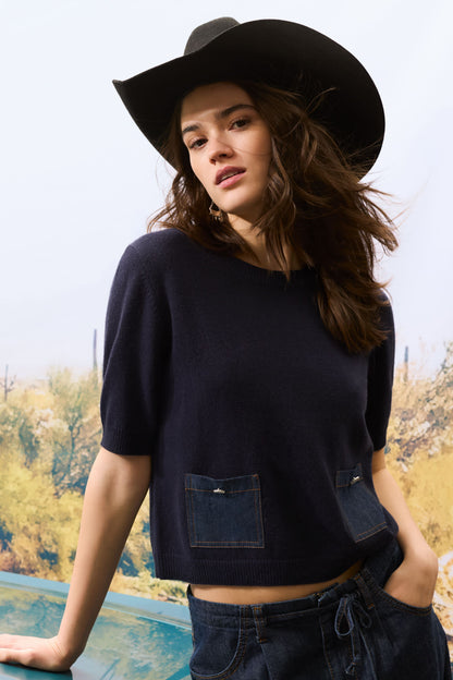 Oui- Denim Pocket Knit