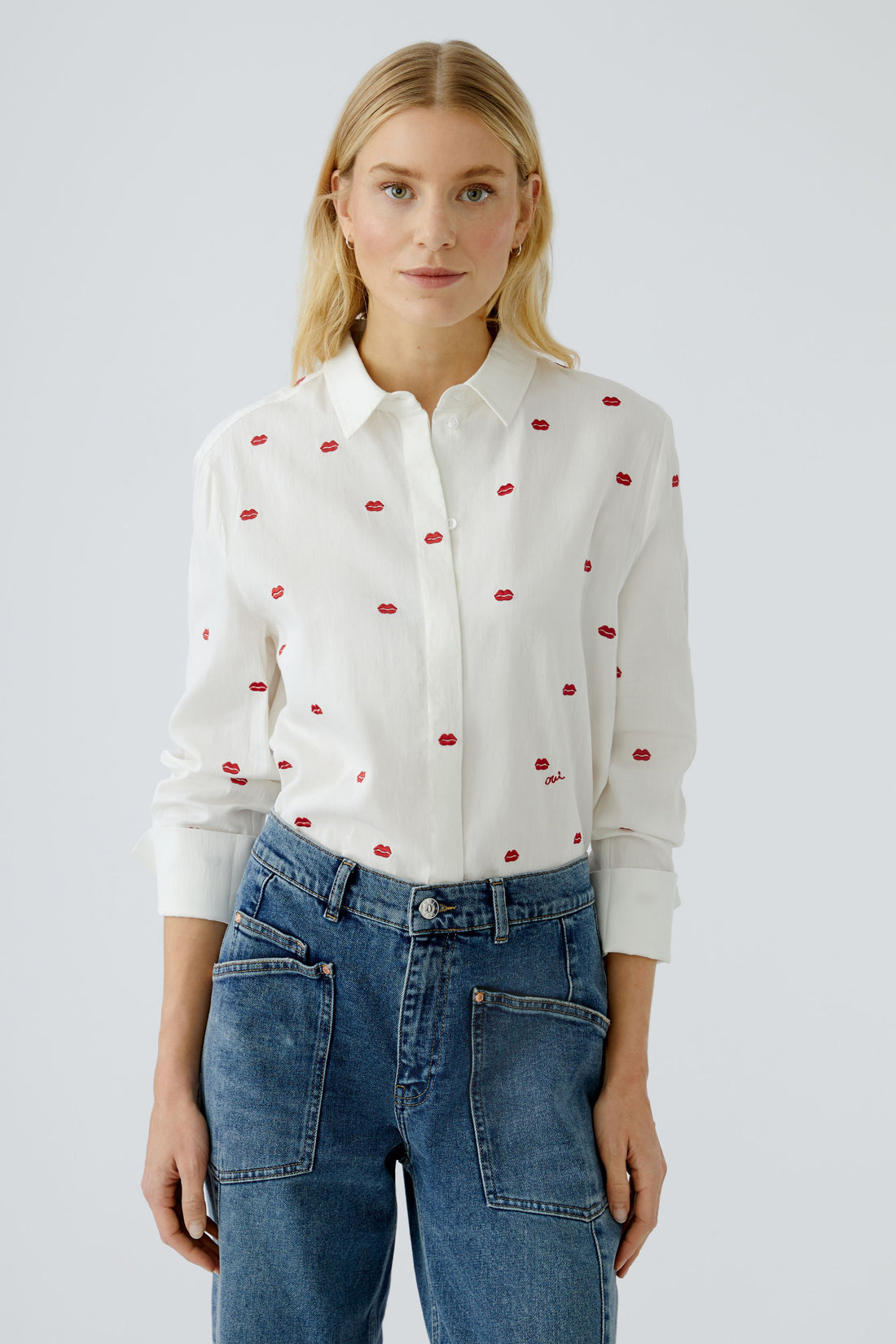 Oui - Red Lips Shirt