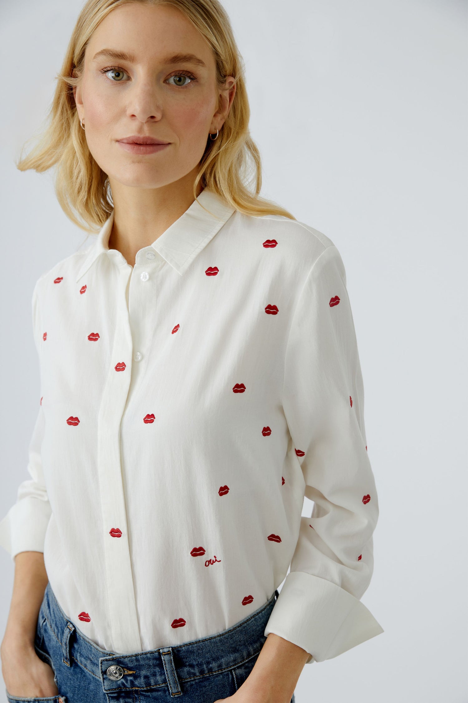 Oui - Red Lips Shirt