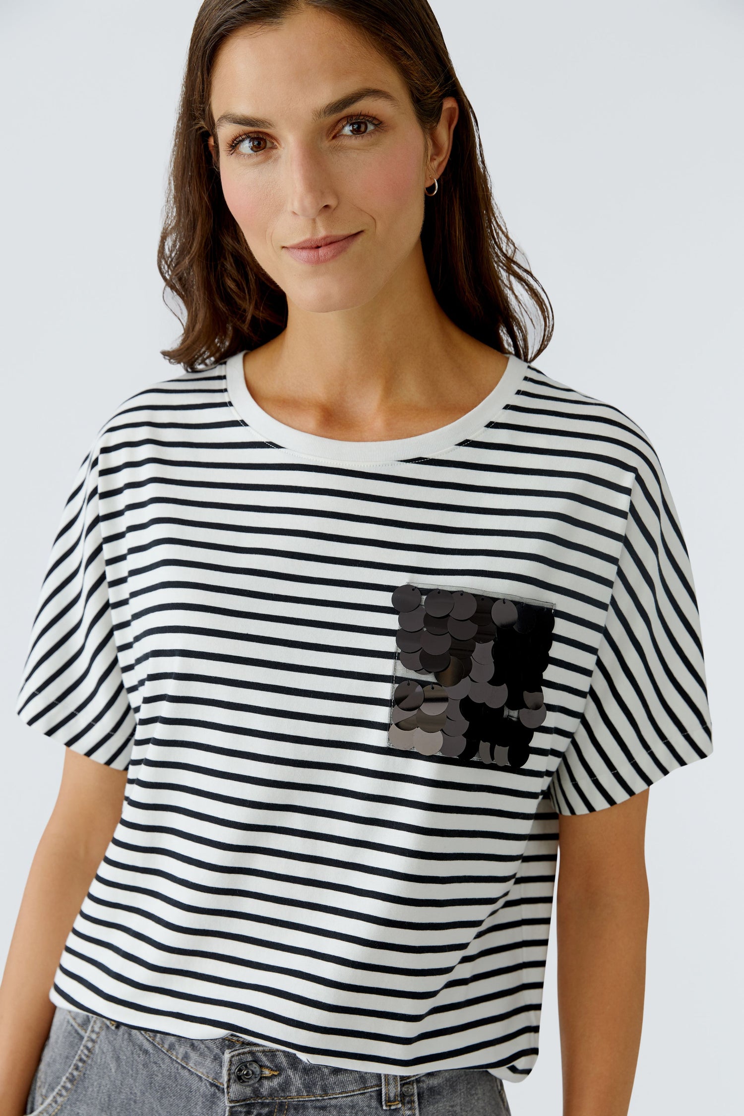 Oui - Sequin Pocket Top