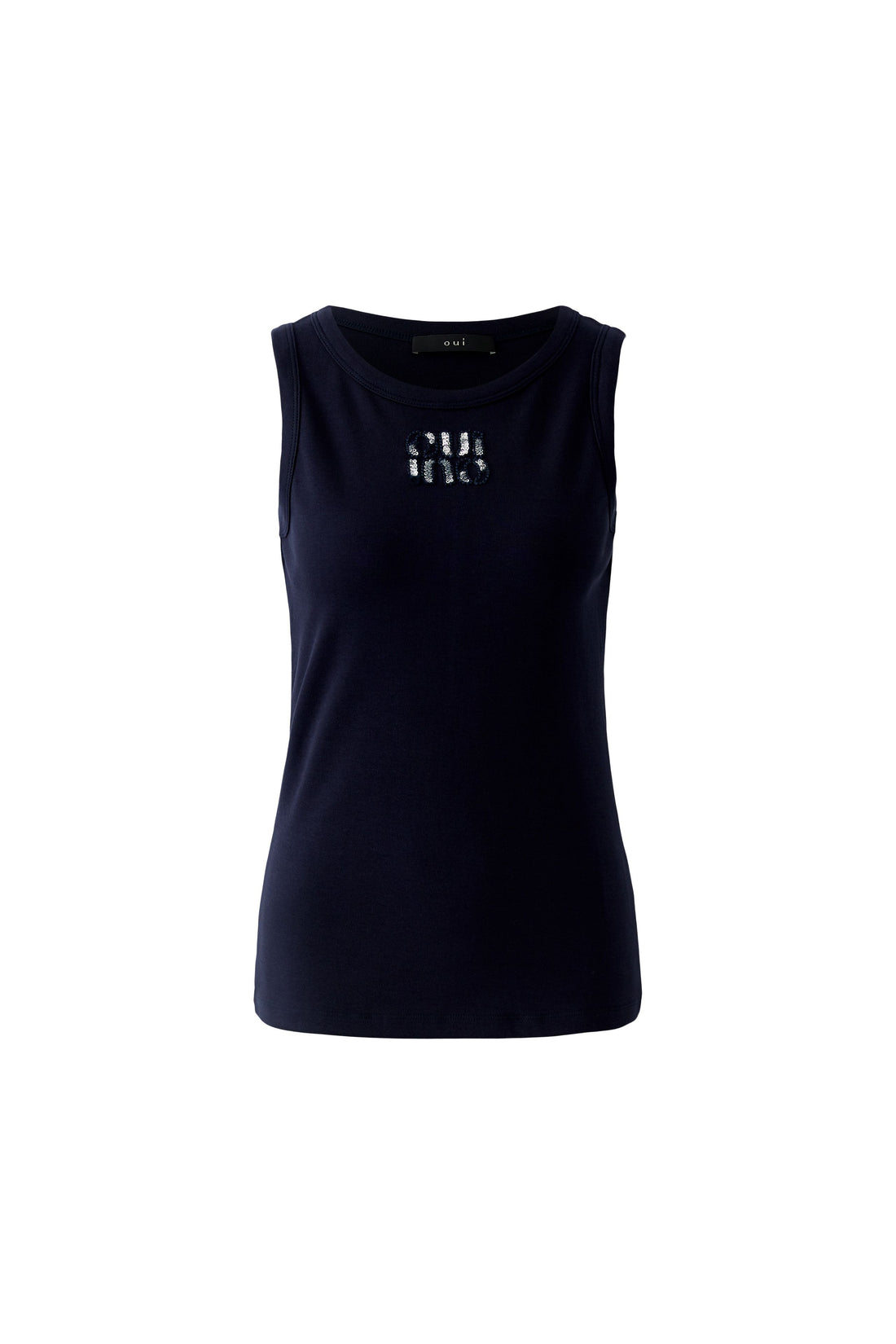 Oui- Navy Sequin Singlet