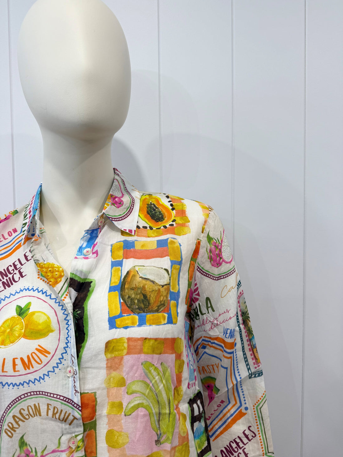 Emily Van Den Bergh - Tropical Fruity Button Up Blouse