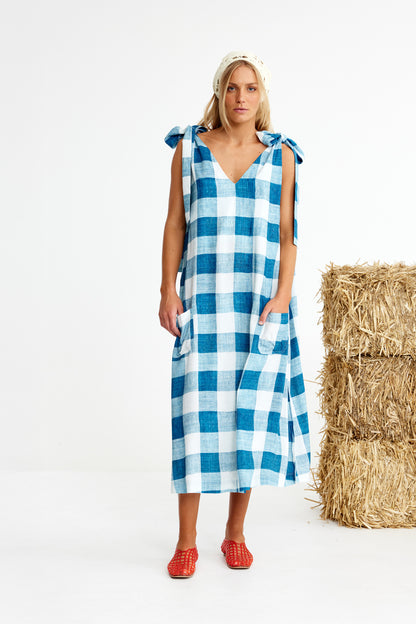 Binny - Haybales Tie Shoulder Dress