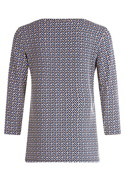 Betty Barclay - 3/4 Sleeve Diamond Print Top