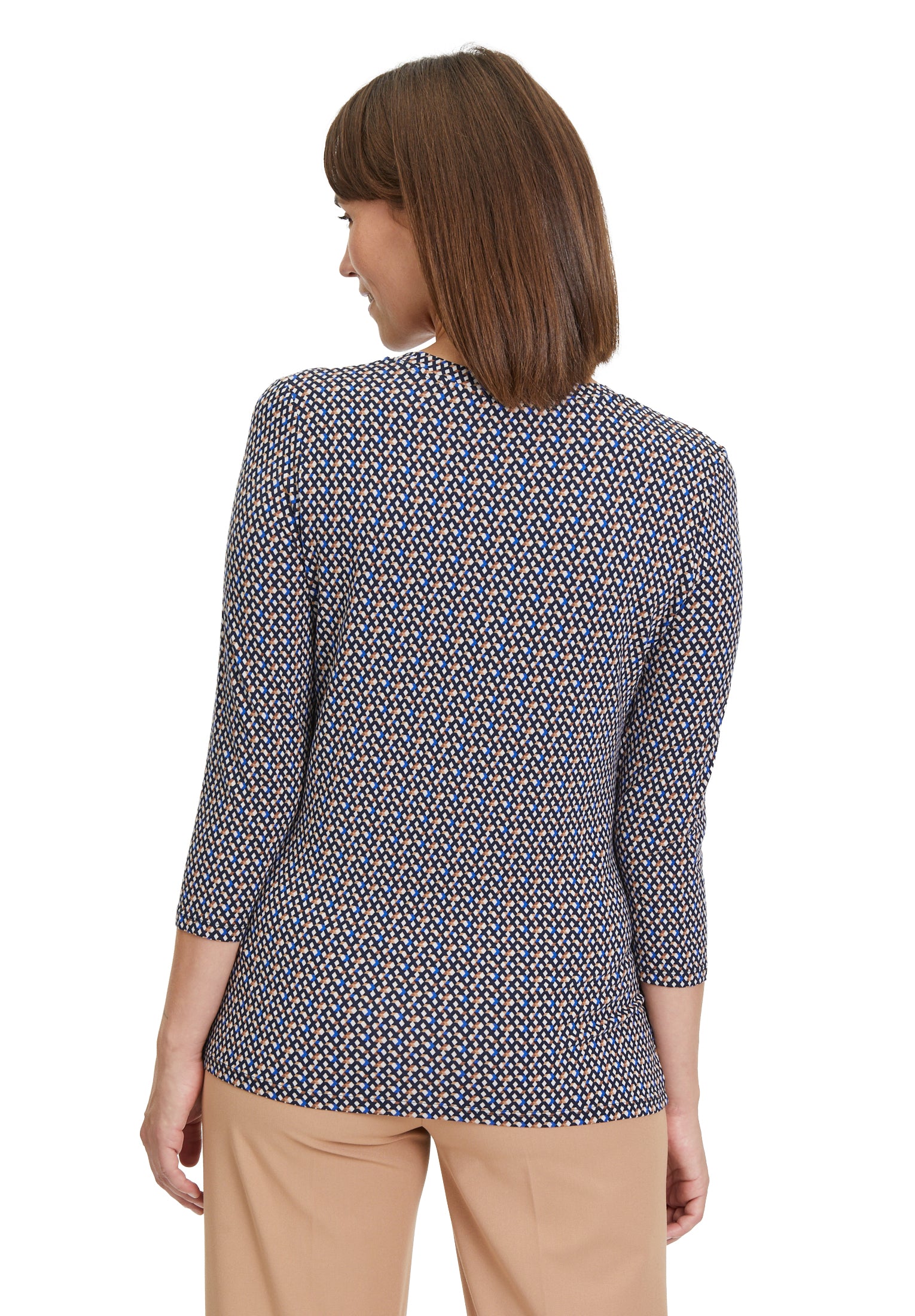 Betty Barclay - 3/4 Sleeve Diamond Print Top