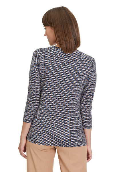 Betty Barclay - 3/4 Sleeve Diamond Print Top