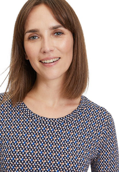 Betty Barclay - 3/4 Sleeve Diamond Print Top