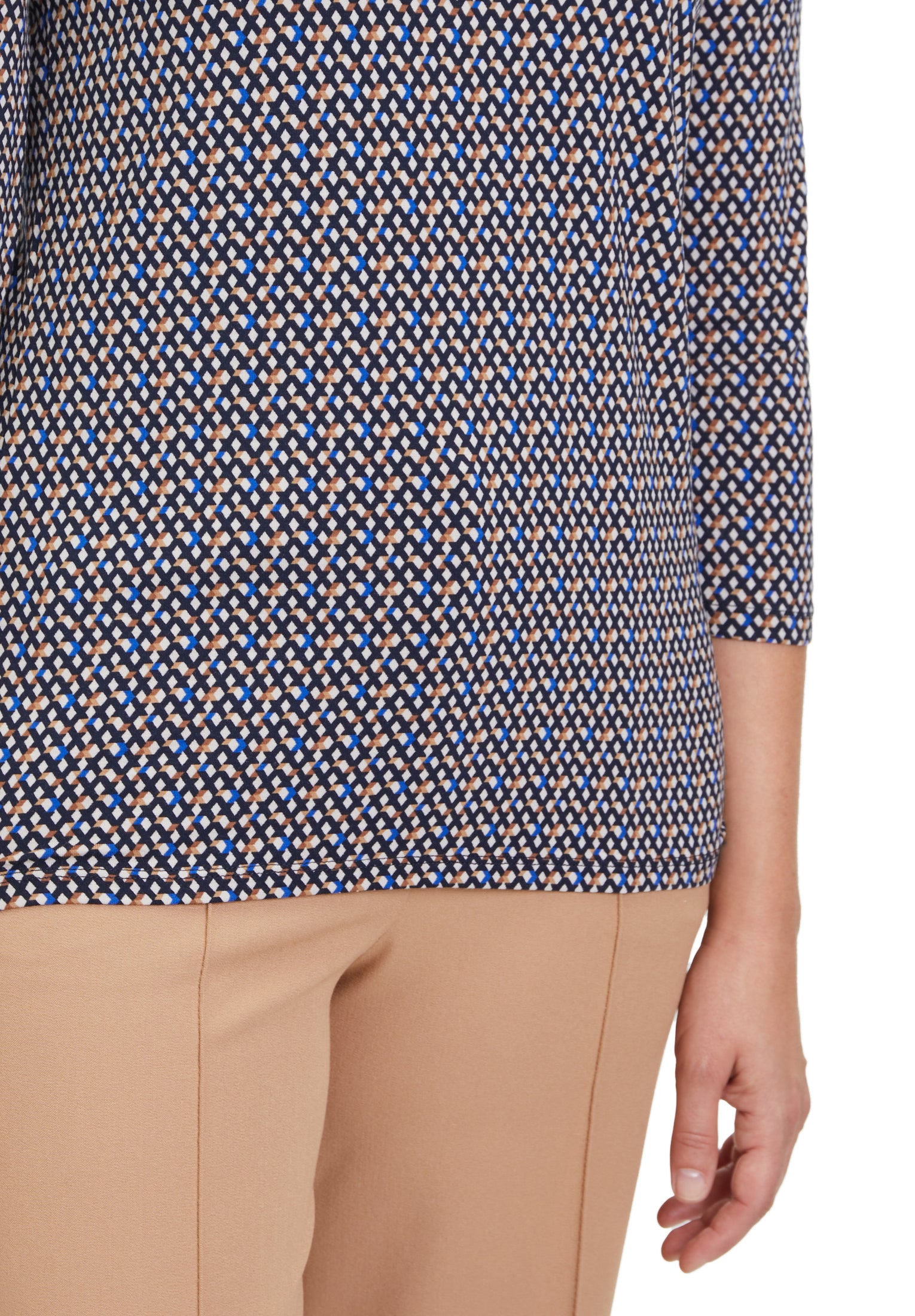 Betty Barclay - 3/4 Sleeve Diamond Print Top