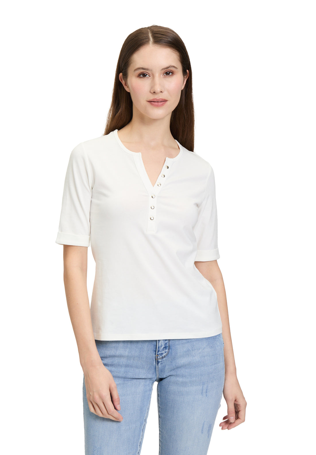 Betty Barclay - Button Down Silver Stud T Shirt