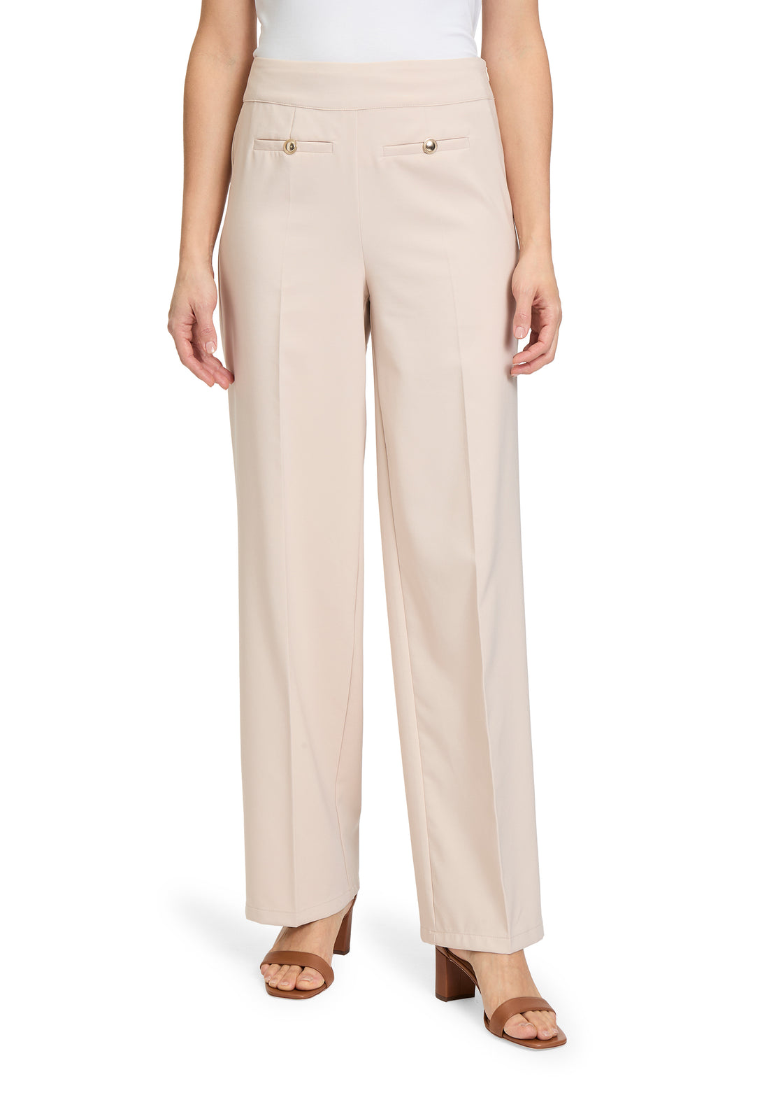 Betty Barclay - Relaxed Fit Smart Trousers Beige
