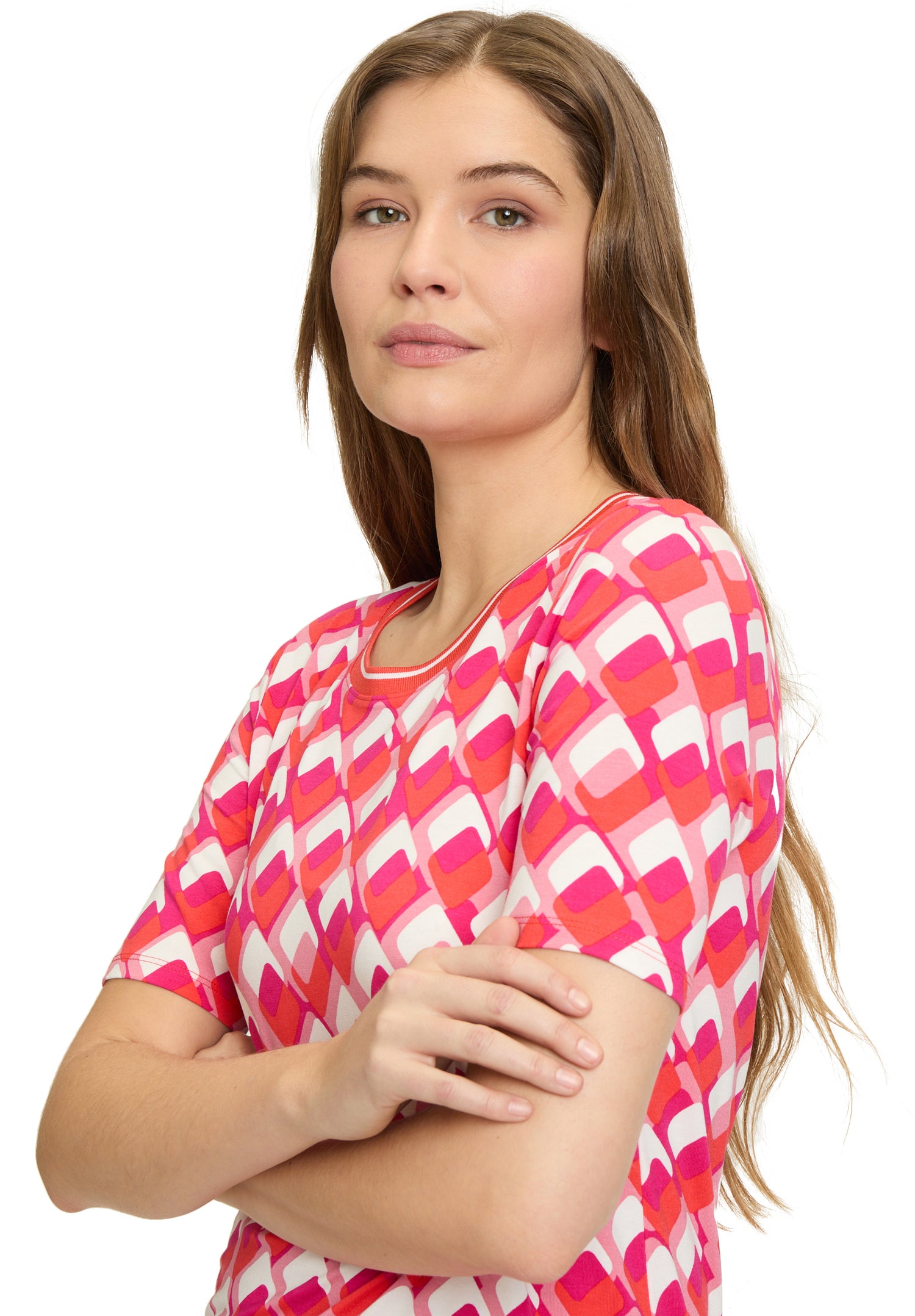 Betty Barlcay- Pink and Red T-shirt