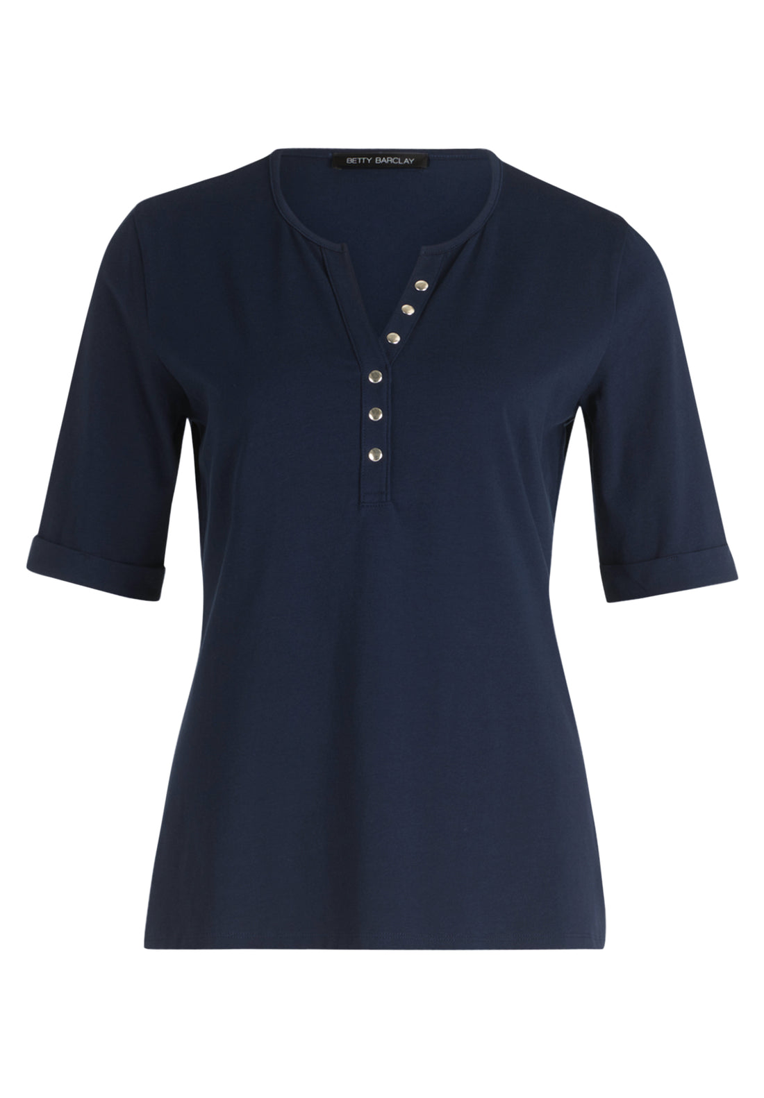 Betty Barclay - Button Down Silver Stud T Shirt Navy
