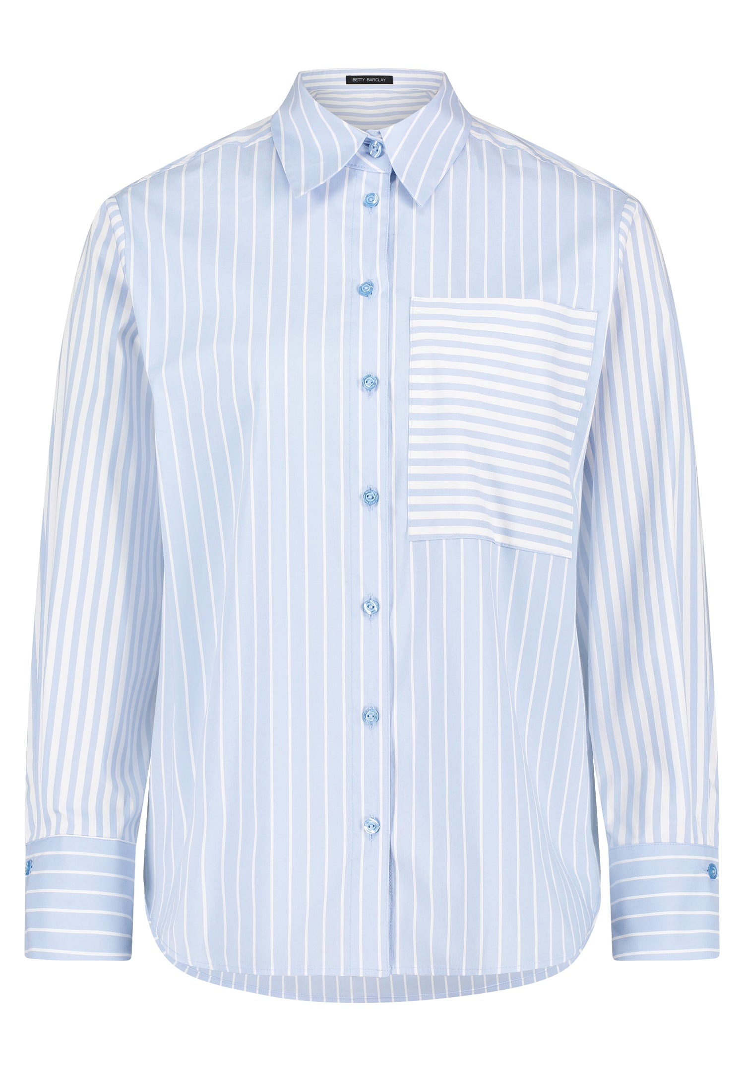 Betty Barclay - Blue and White Stripe Shirt With Patch Pocket