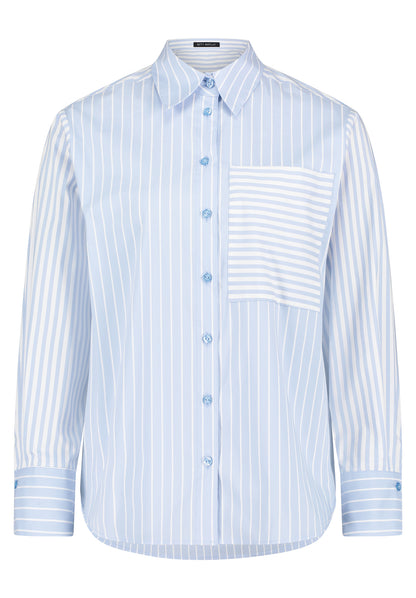 Betty Barclay - Blue and White Stripe Shirt With Patch Pocket