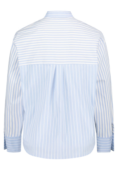 Betty Barclay - Blue and White Stripe Shirt With Patch Pocket