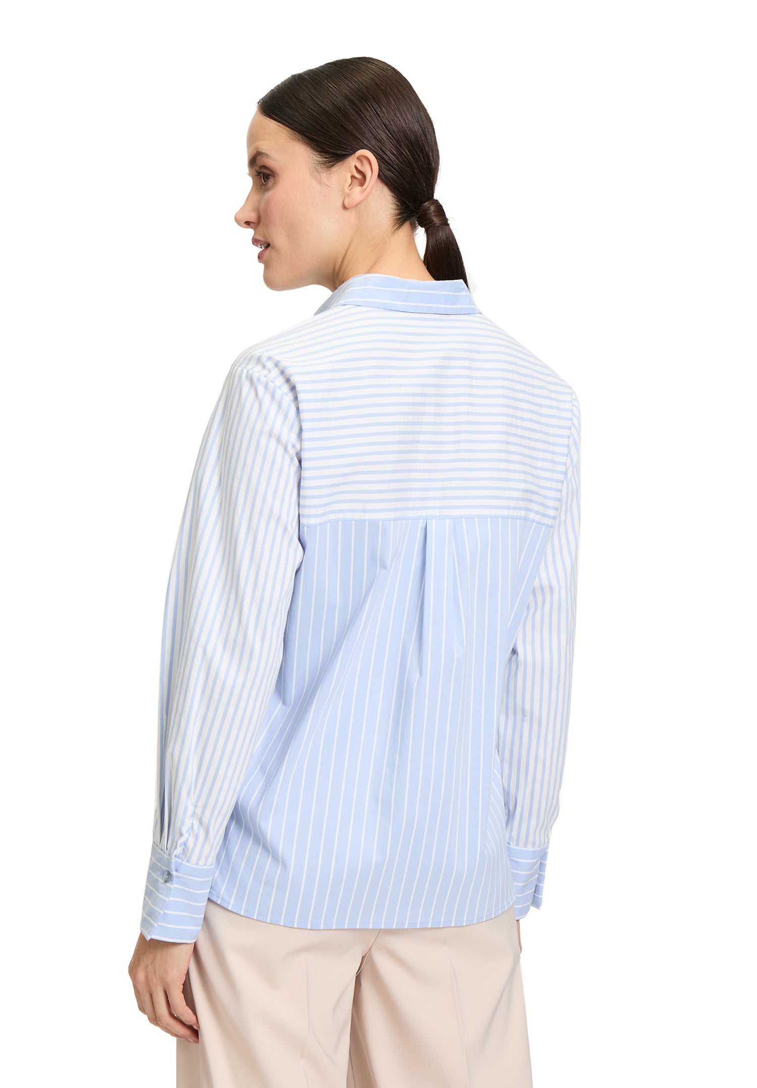Betty Barclay - Blue and White Stripe Shirt With Patch Pocket