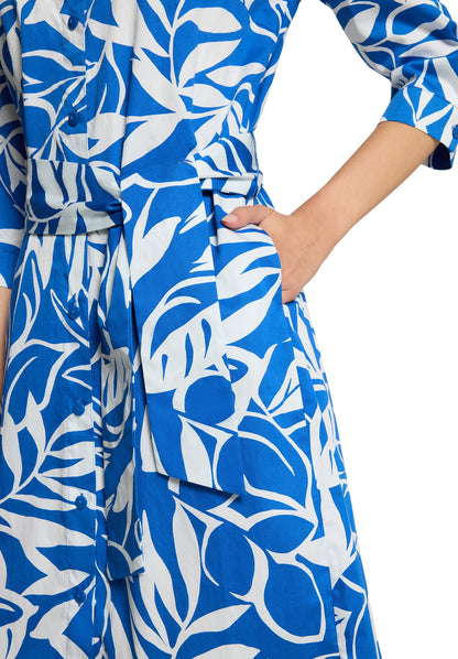 Betty Barclay - Cobolt Blue and White Print Shirt Dress