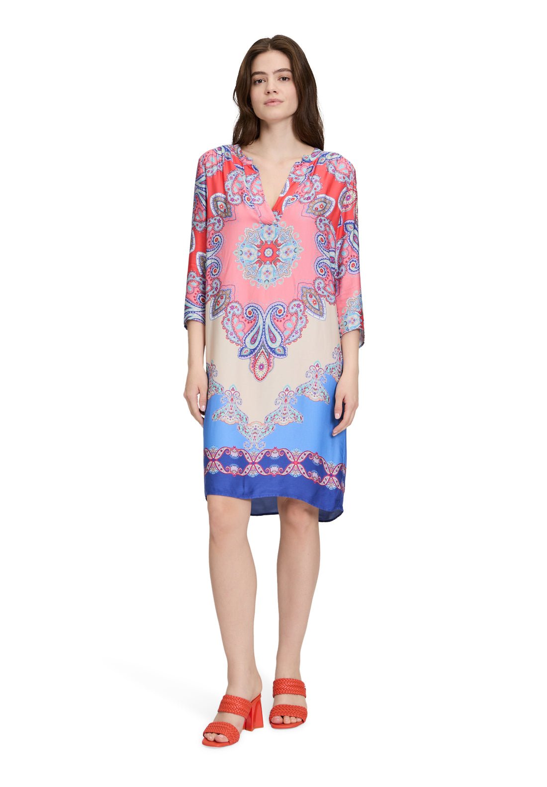 Betty Barclay -  Vibrant Paisley Bohemian Print  Tunic Style Dress