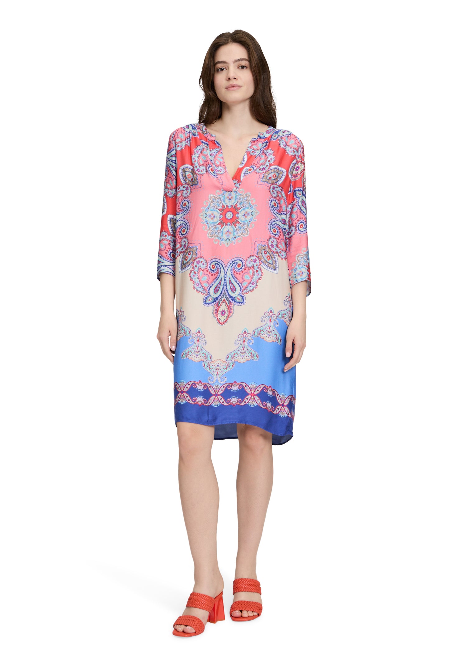 Betty Barclay -  Vibrant Paisley Bohemian Print  Tunic Style Dress