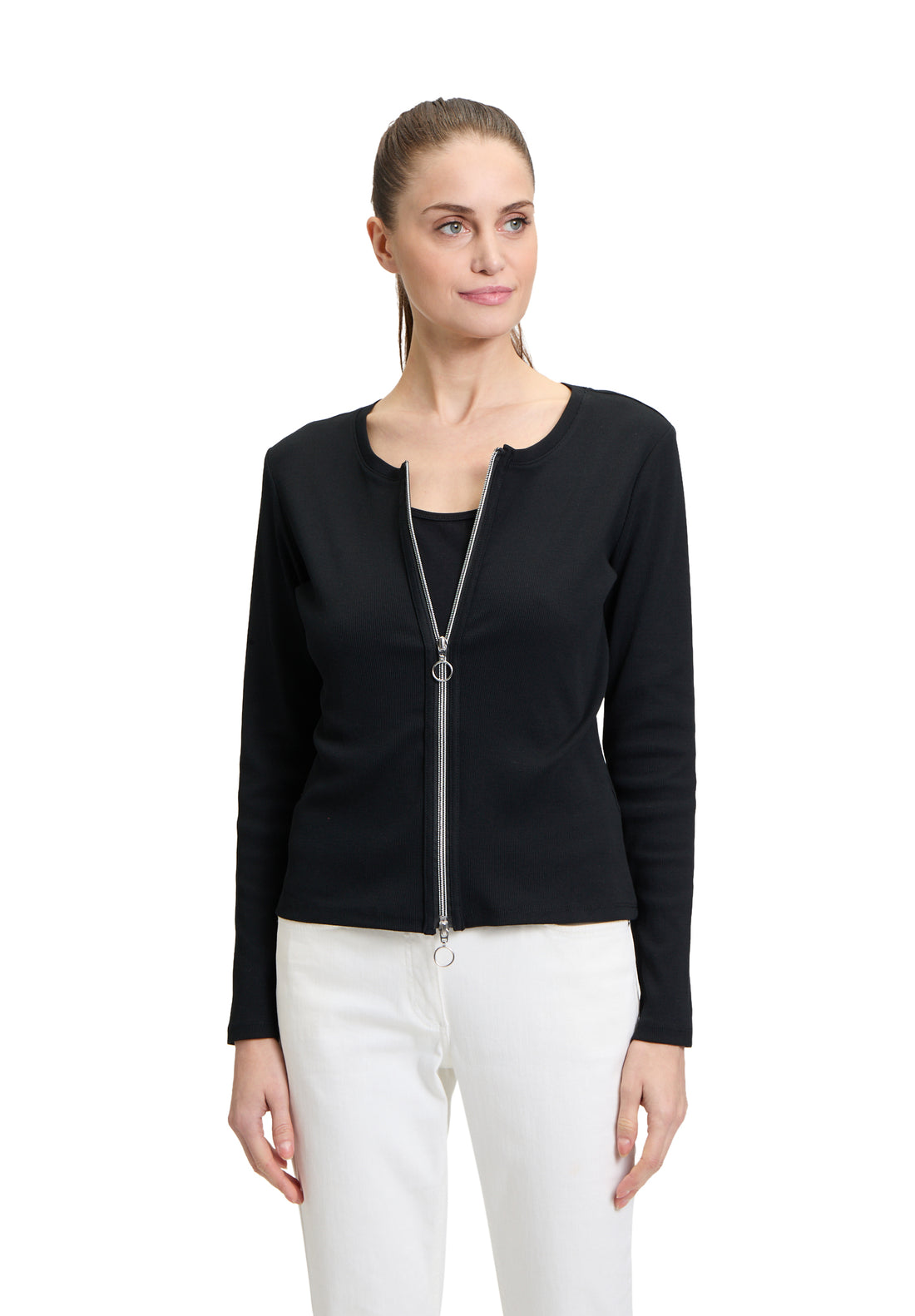 Betty Barclay Black Zip Rib Jacket