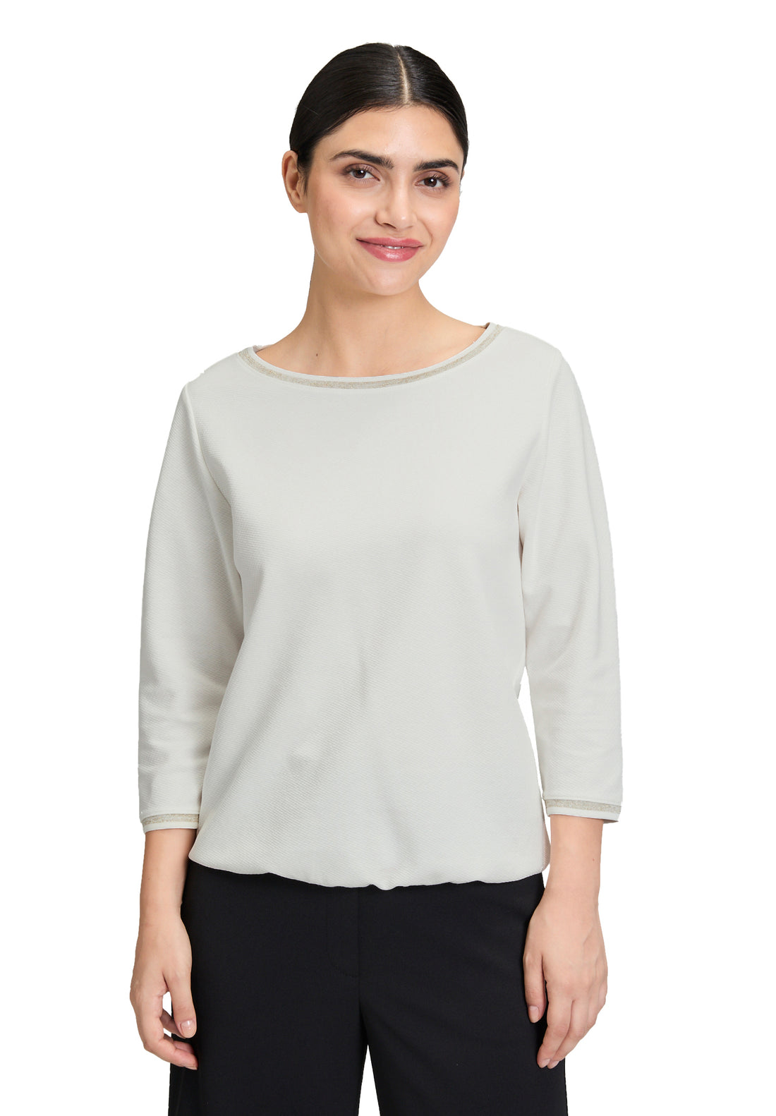 Betty Barclay - Cream Top with Gold Trim