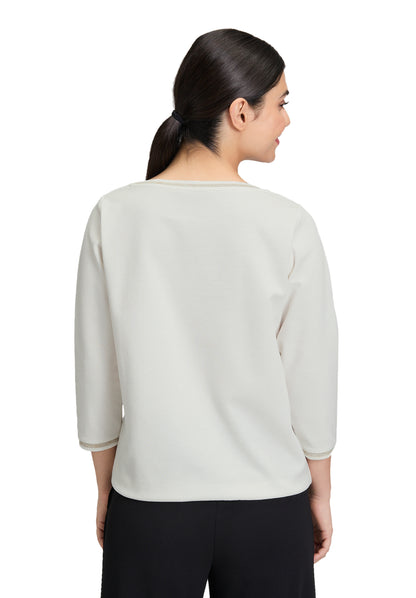 Betty Barclay - Cream Top with Gold Trim