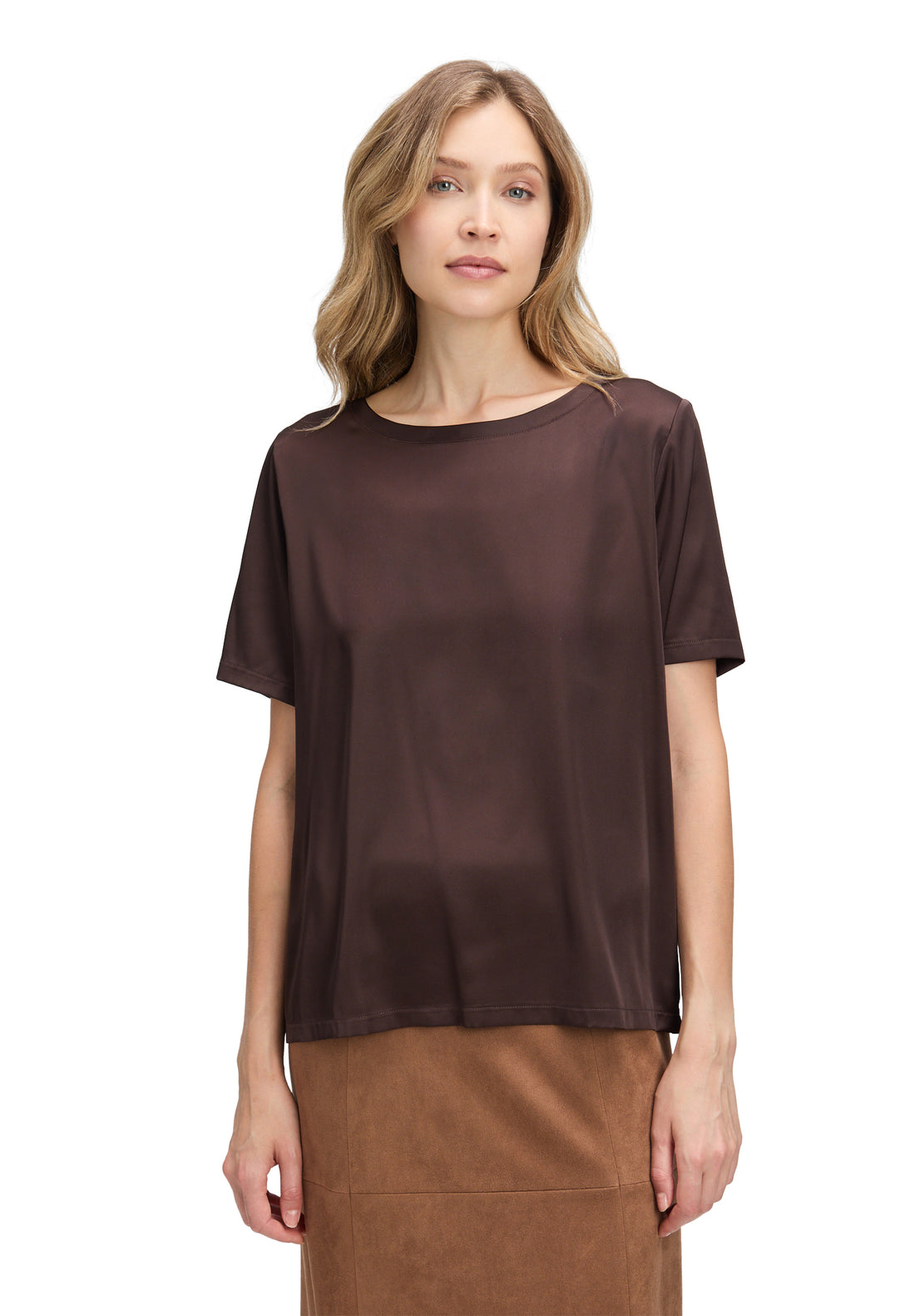 Betty Barclay- Chocolate Satin Top