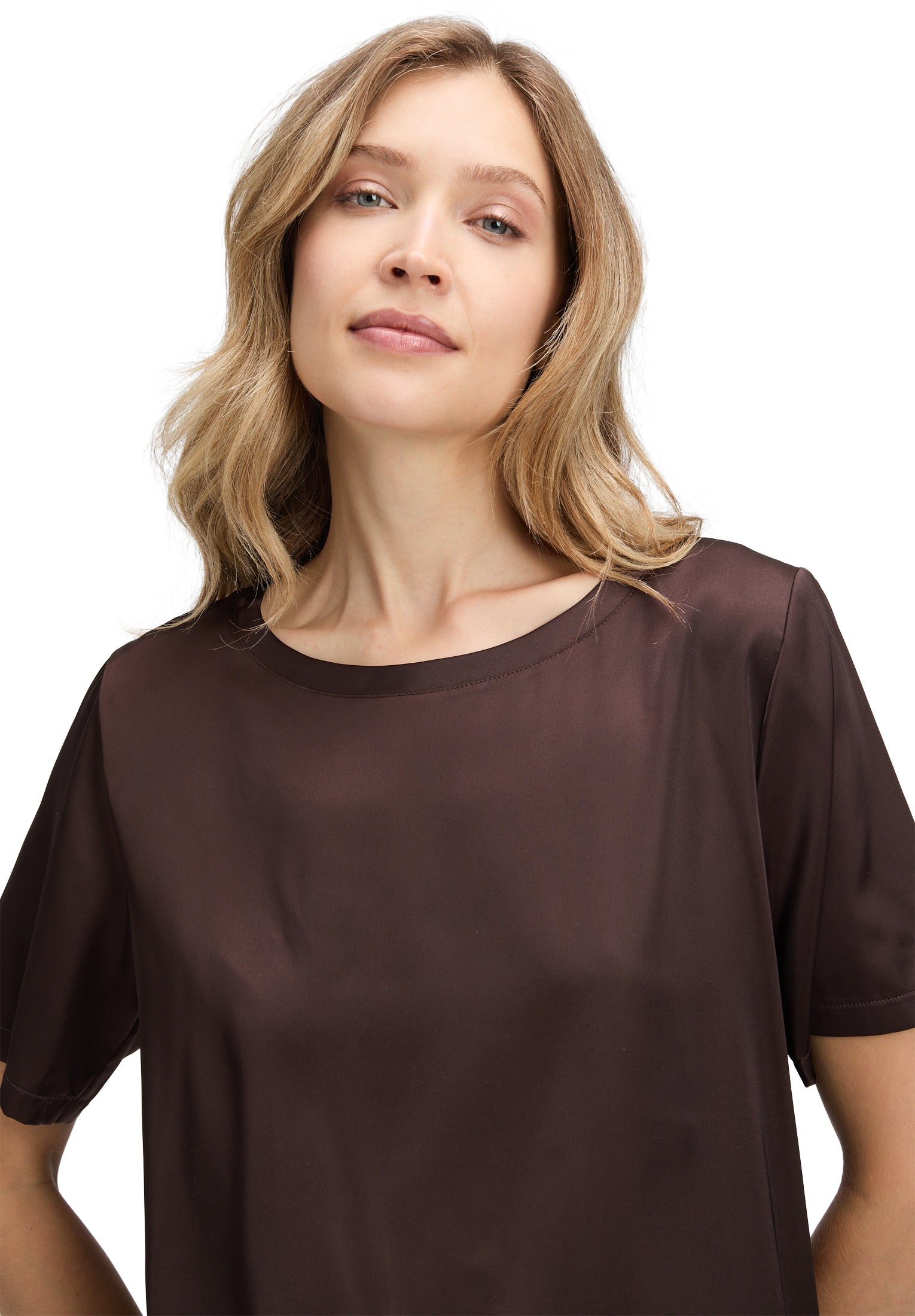 Betty Barclay- Chocolate Satin Top