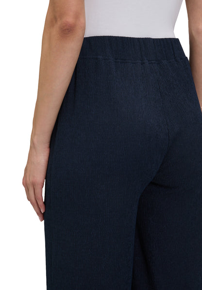 Betty Barclay- Navy Wide Leg Pull On Pant