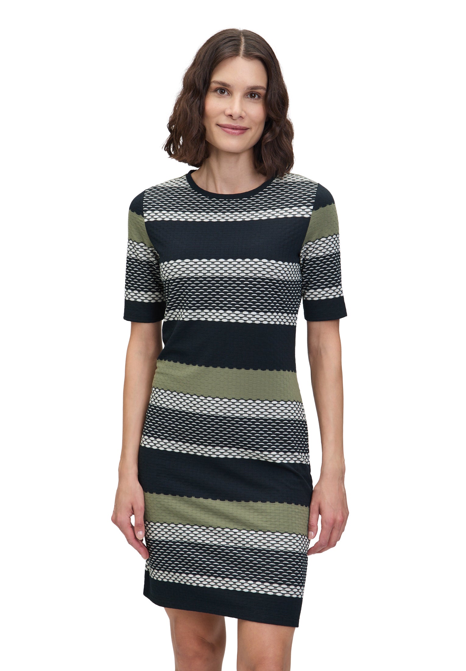 Betty Barclay - Olive Stripe Dress