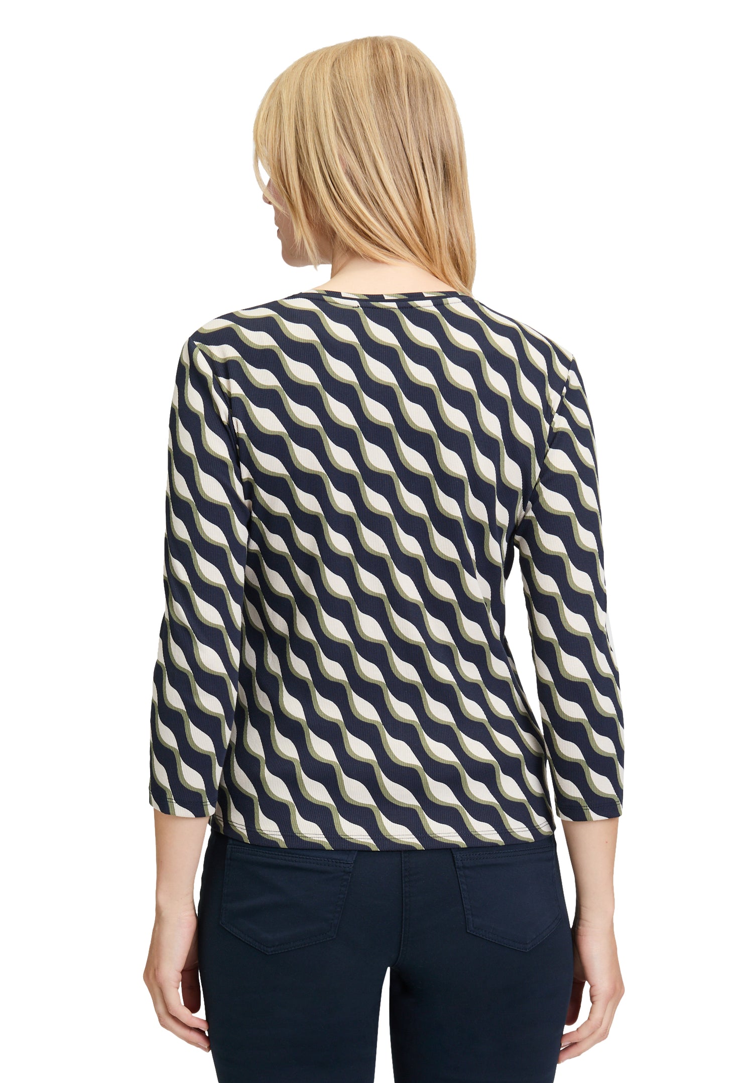 Betty Barclay- Navy and Olive Zip Jacket