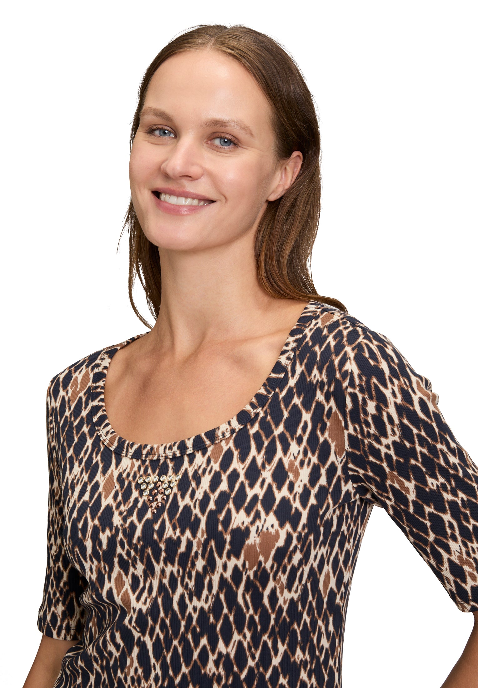 Betty Barclay - Animal Print Rib T-shirt