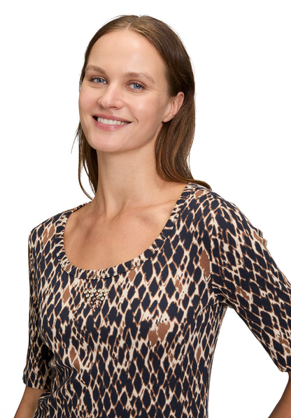 Betty Barclay - Animal Print Rib T-shirt