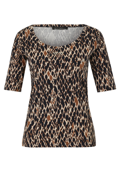 Betty Barclay - Animal Print Rib T-shirt