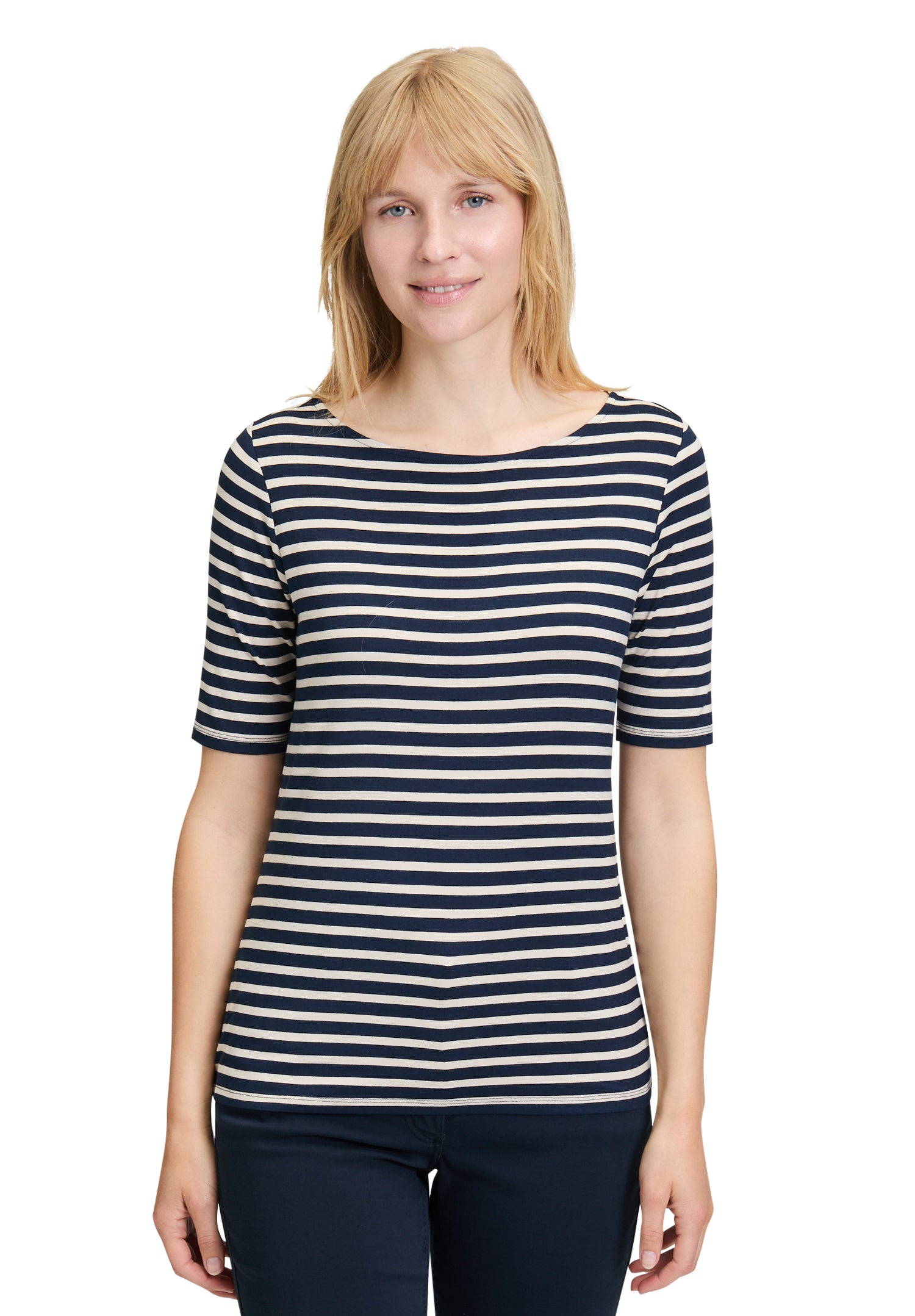 Betty Barclay - Navy and Cream T-shirt