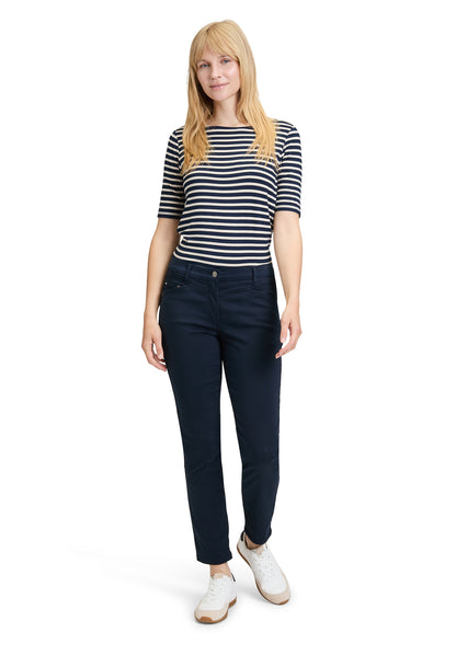 Betty Barclay - Navy and Cream T-shirt