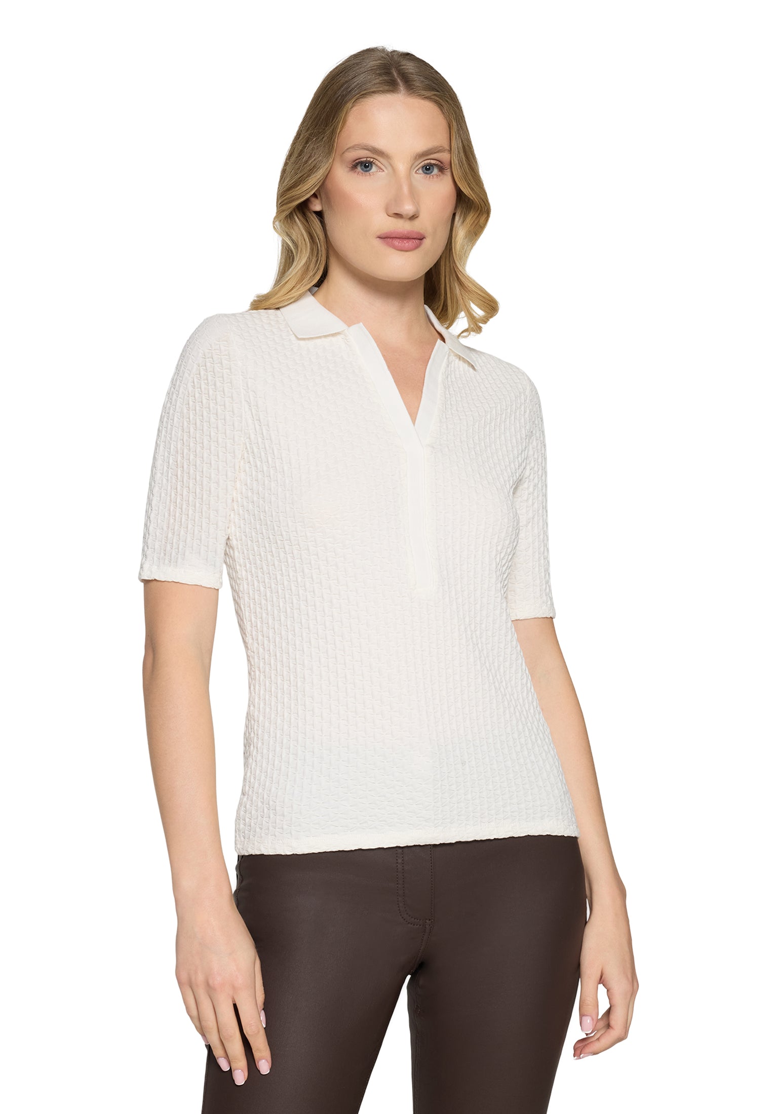 Betty Barclay Cream Texture Polo