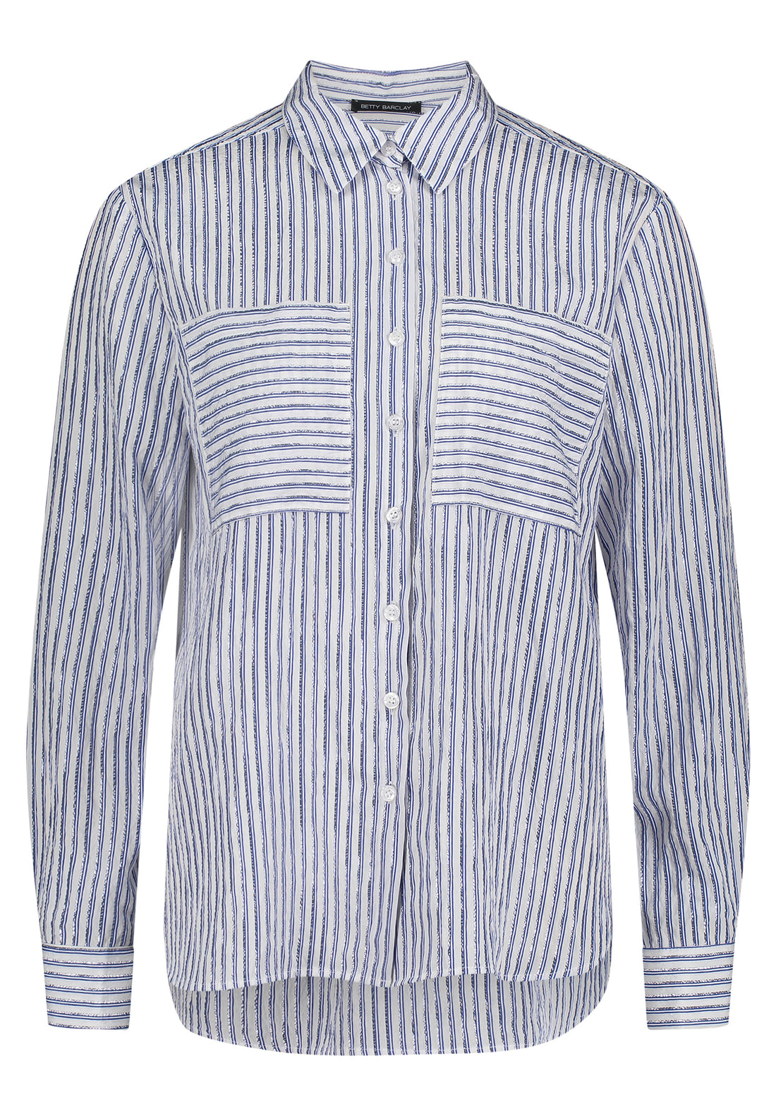 Betty Barclay Striped Metallic Silver Shirt