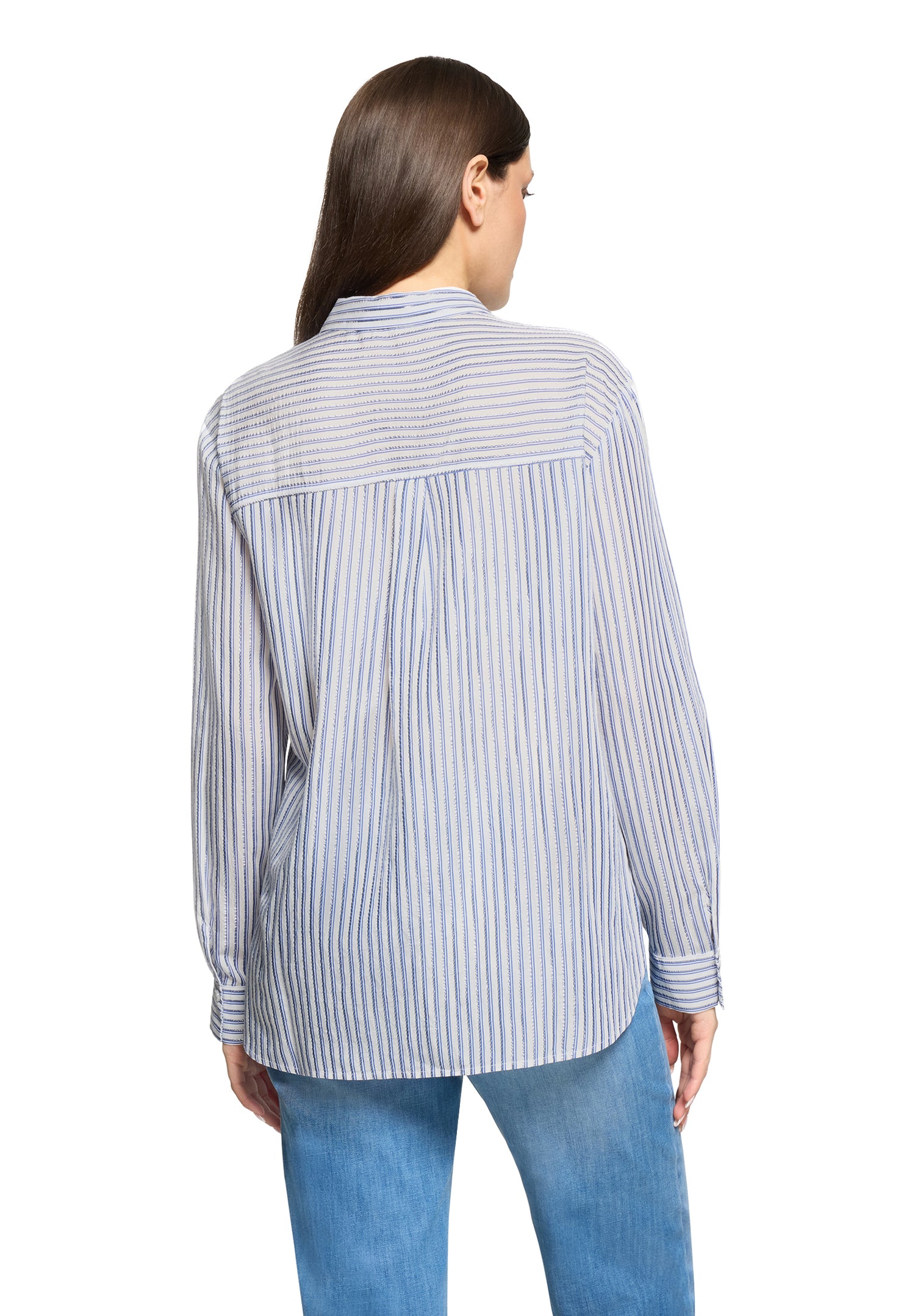 Betty Barclay Striped Metallic Silver Shirt