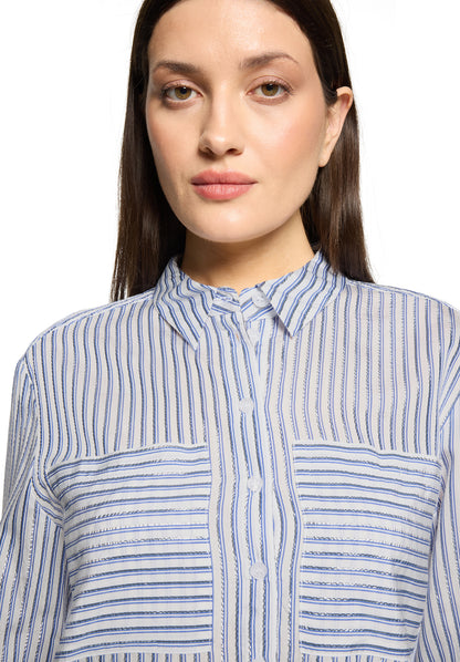 Betty Barclay Striped Metallic Silver Shirt