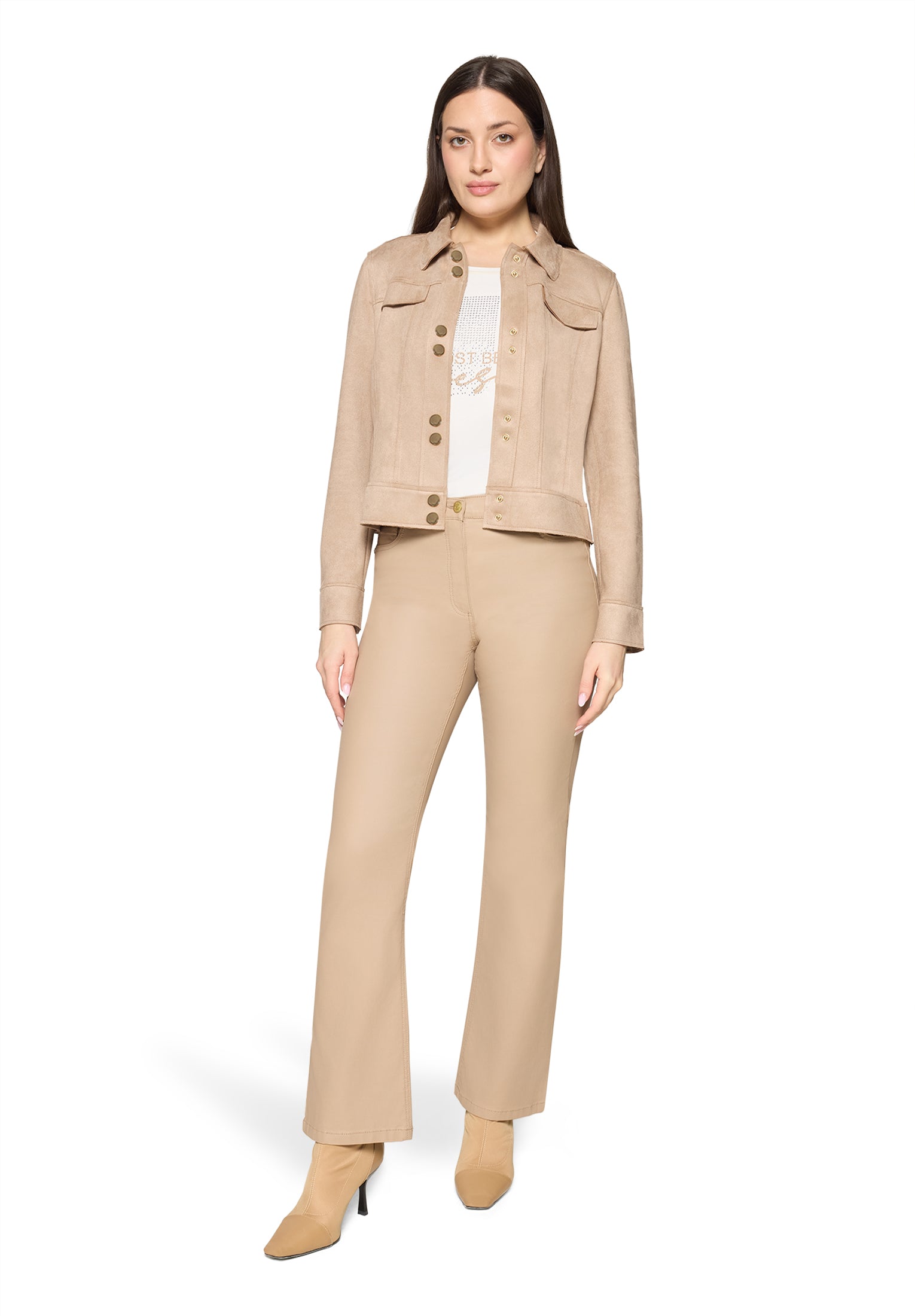 Betty Barclay-  Camel Suede Jacket