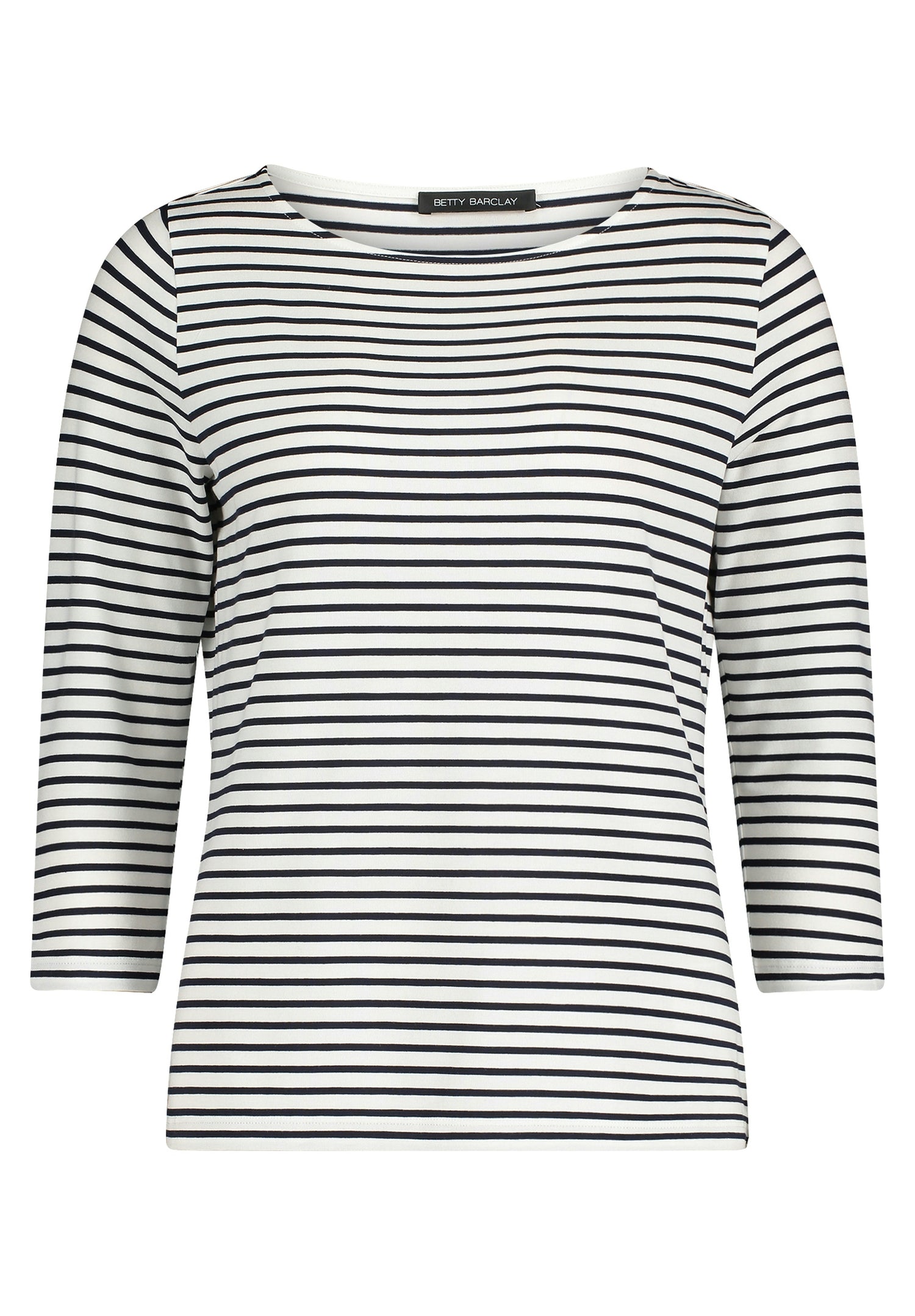 Betty Barclay - Navy Striped Top 3/4 Sleeve