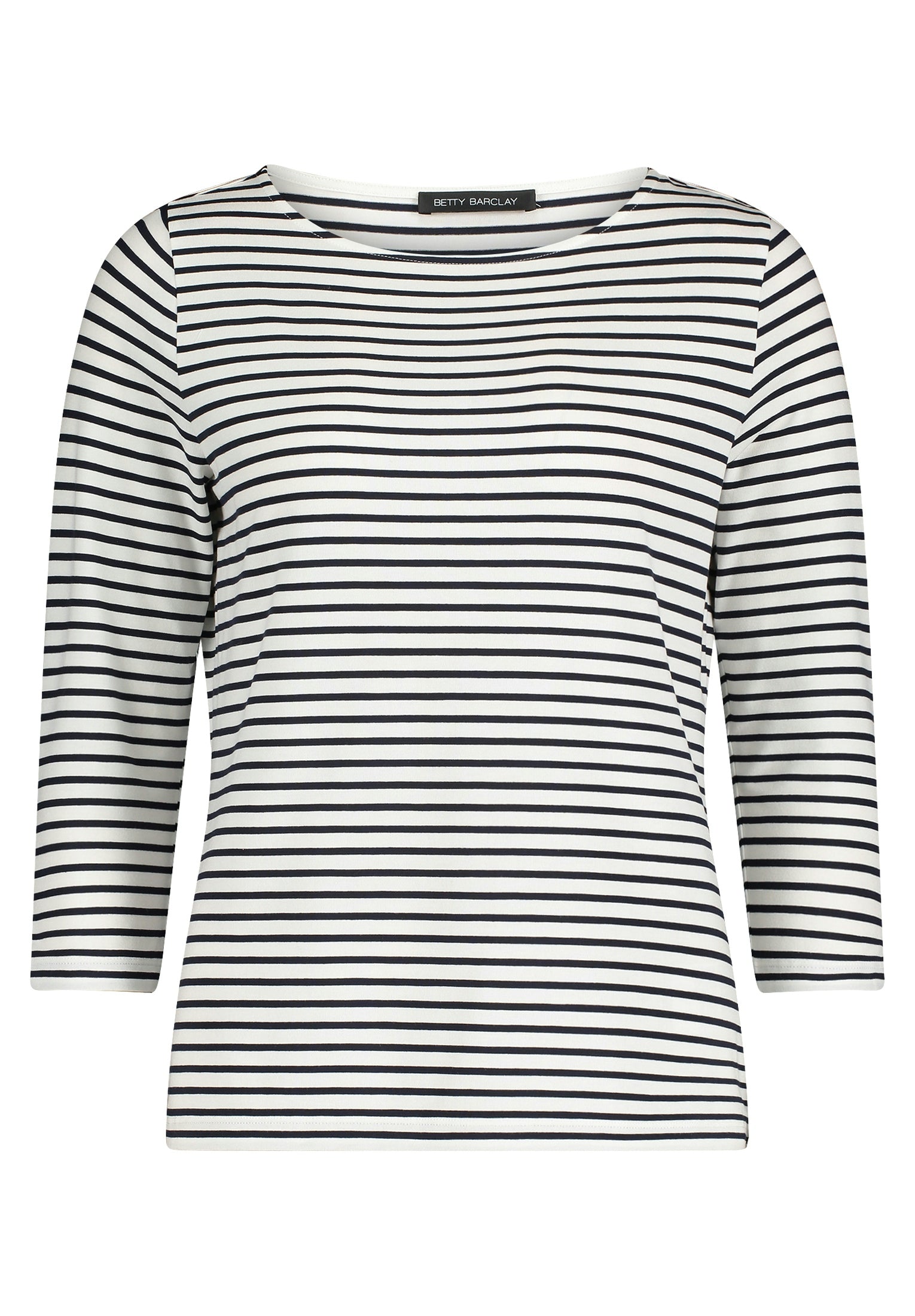 Betty Barclay - Navy Striped Top 3/4 Sleeve