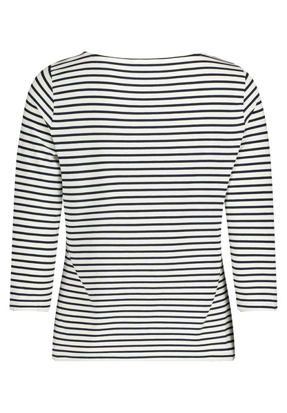 Betty Barclay - Navy Striped Top 3/4 Sleeve