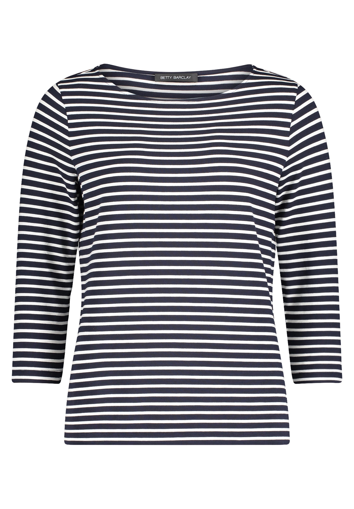 Betty Barclay Navy Striped Top 3/4 Sleeve