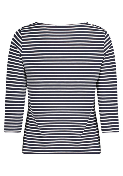 Betty Barclay Navy Striped Top 3/4 Sleeve