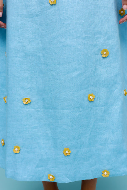 Binny Advantage Blue Embellished Dress
