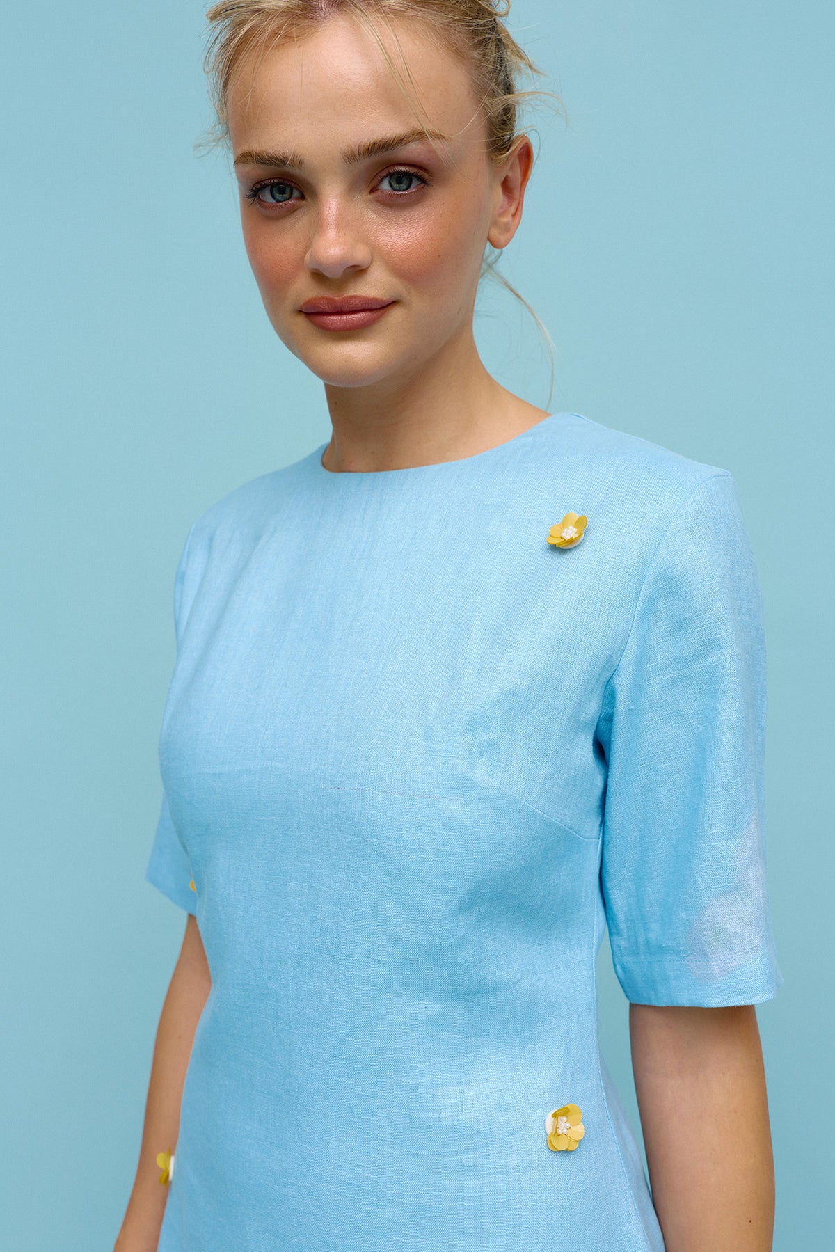 Binny Advantage Blue Embellished Dress